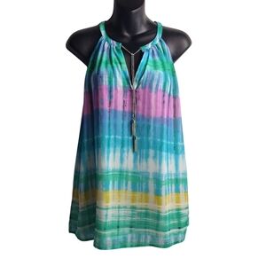 Calvin Klein Women's Tank Top V-Neck Sleeveless Multicolor Size Medium